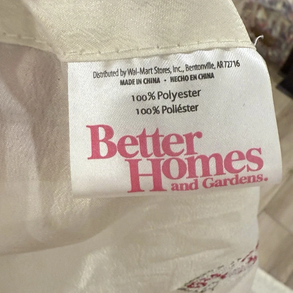 Better Homes & Gardens Farm Embroidered Valance Curtain Set Primitive 50